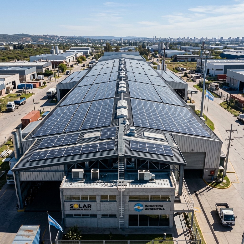 Instalación de paneles solares en techo industrial — ahorro de costos ante aumento de tarifas